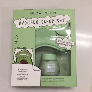 Glow recipe avocado sleep set mask and eye mask